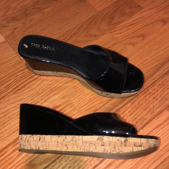 prada cork wedge